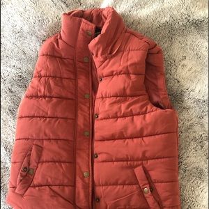 Pink puffer vest